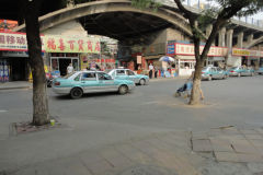 A street scene in Jinan, China