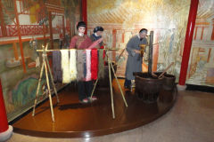 Silk production in Suzhou Silk Museum, China
