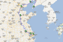 Travel route in China 2012