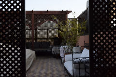 At the roof of a riad in Marrakech, Morocco