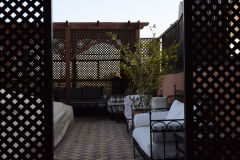At the roof of a riad in Marrakech, Morocco