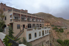 A hotel near the Dades Gorge in the Atlas near Boumalne, Morocco
