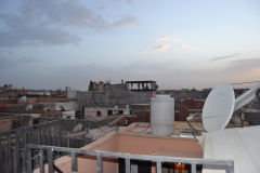 View over the roofs of the median from a riad in Marrakech, Morocco