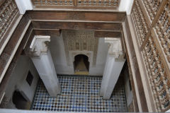 Inside the Ben Youssef Madrasa in Marrakech, Morocco