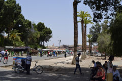 A street scene in Marrakech, Morocco