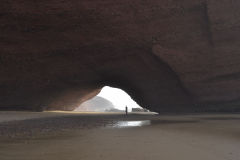 First arch at the beach of Legzira near Sidi Ifni in Morocco