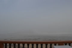 View from the terrasse of Legzira Beach Hotel, Morocco