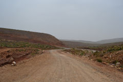 Landscape south of Sidi Ifni, Morocco in direction of Foum Assaka