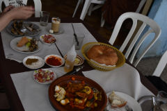 In a restaurant in Sidi Ifni near Legzira, Morocco