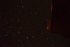 Stars on top of the roof on Kasbah Draa near Mhamid, Morocco