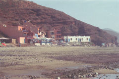 Hotels at the beach of Legzira, Morocco