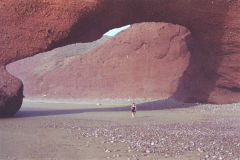 The 2016 collapsed second arch at Legzira beach, Morocco