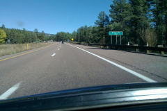 On the road through the Tonto National Forest, Arizona, USA