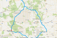 Route through Arizona, New Mexico, Colorado and Utah, USA