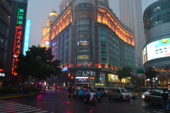 Street scene in the center of Shanghai, China