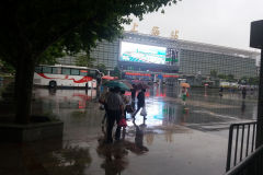 The main train station in Shanghai, China