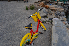 My small bike I rented for the biking tour in Dalian, China