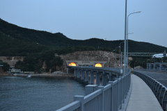 The north end of the bridge in Dalian, China