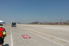 Waiting for the plane to Beijing at the Airport of Dalian, China