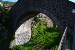 Old train track in Alcantara, Sicily, Italy