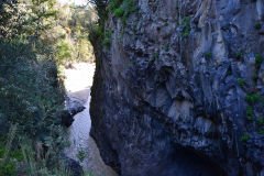 Views inside the Gole Alcantara Botanical and Geological Park, Sicily, Italy