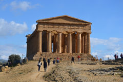 At the historic site of the Valley of Temples in Agrigent, Sicily, Italy