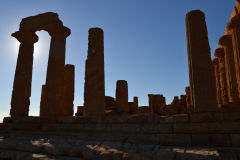 At the historic site of the Valley of Temples in Agrigent, Sicily, Italy