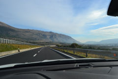 Landscape on the highway south of Rome, Italy