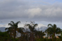 View in direction of the Mount Etna from the terrace of our house in Sicily, Italy