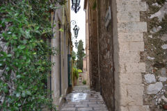 A street scene in Taormina, Sicily, Italy