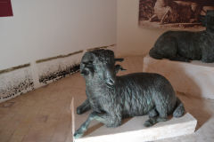 Views inside Museum of the ancient Ortygia Castle in Syracuse, Sicily, Italy