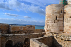 Views inside the ancient Ortygia Castle in Syracuse, Sicily, Italy