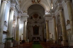 Inside a church in Syracuse on Ortygia, Sicily, Italy
