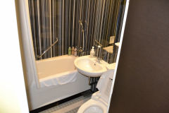 A bath room in a hotel in Tokyo, Japan