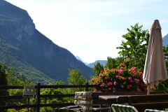 Italian Alps scenery on a hike to the Mount Falinere near Buisson, Italy