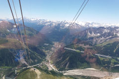 Monte Bianco Skyway cable car to Bistrot Des Glaciers and Refuge Torino in Italy