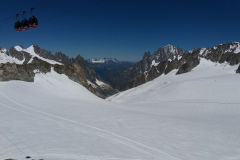Italian Alps as seen from a Mont Blanc galcier in Italy