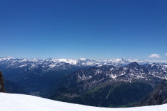 Italian Alps as seen from a Mont Blanc galcier in Italy
