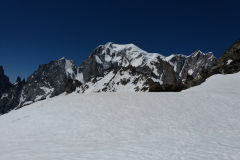 Italian Alps as seen from a Mont Blanc galcier in Italy