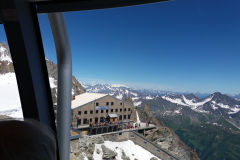 Refuge Turin from the Mont Blanc cable car in Italy