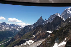 Italian Alps as seen from a Mont Blanc galcier in Italy