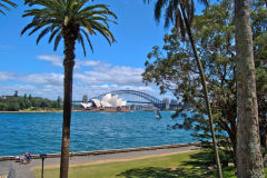 Opera House and Harbour Bridge taken from the Botanical Garden in Sydney, Australia
