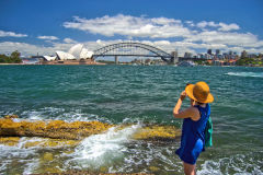 Opera House and Harbour Bridge taken from the Botanical Garden in Sydney, Australia