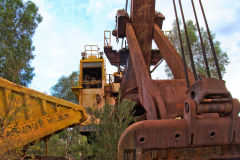 Old mining equipment in Newman, Western Australia