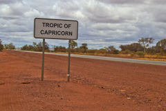 The Tropic of Capricorn on the road between Newman and Meekatharra