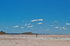 View of Lake Ballard and Inside Australia art in Western Australia