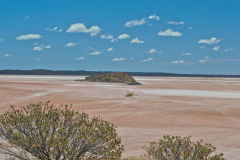 View of Lake Ballard and Inside Australia art in Western Australia