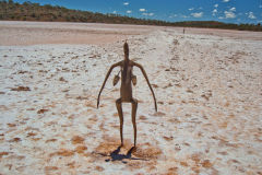 View of Lake Ballard and Inside Australia art in Western Australia