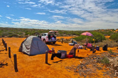 Campsite at Big Lagoon, Shark Bay, Western Australia