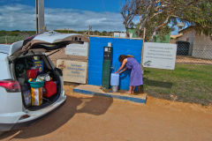 Drinking water vending machine in Denham at Shark Bay, Western Australia